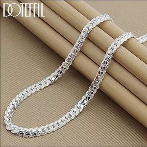 NEW MEN SILVER LINK CUBAN SNAKE CHAIN NECKLACE